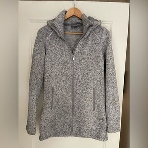 Athleta grey A- line hooded full Zip Sweatshirt